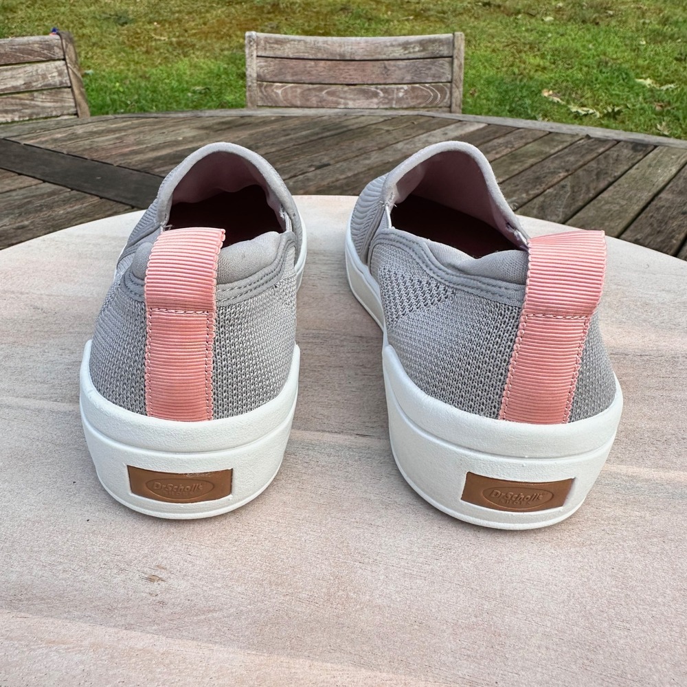 Dr. Scholl's Women's Delight Knit Slip On Comfort Shoe Gray Peach Size 9M New - Picture 8 of 11